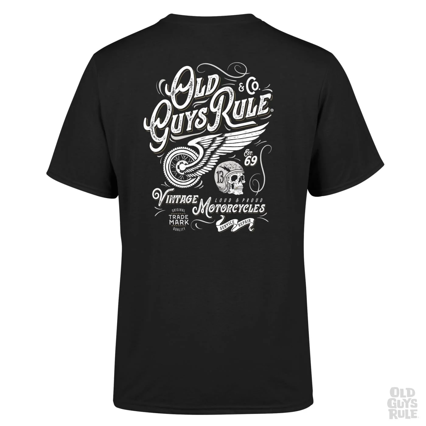 Old Guys Rule ‘Vintage Motorcycle IV’ T-Shirt - Black