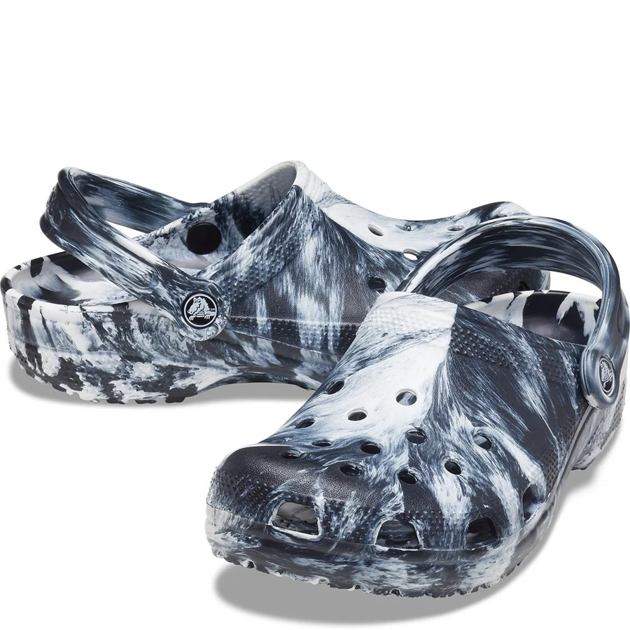 Crocs Classic Marble Clog - Black/White