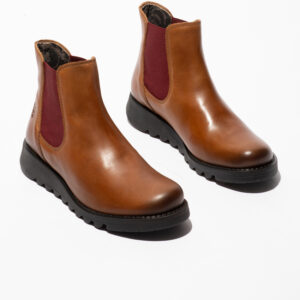 Fly London Salv - Mid Brown (Red Elastic)