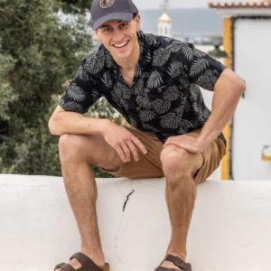 Saltrock Warp Surf Resort Shirt - Dark Grey