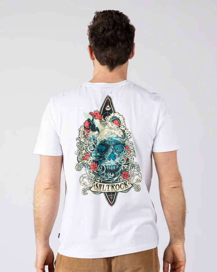 Saltrock Open Water Colour Tee - White