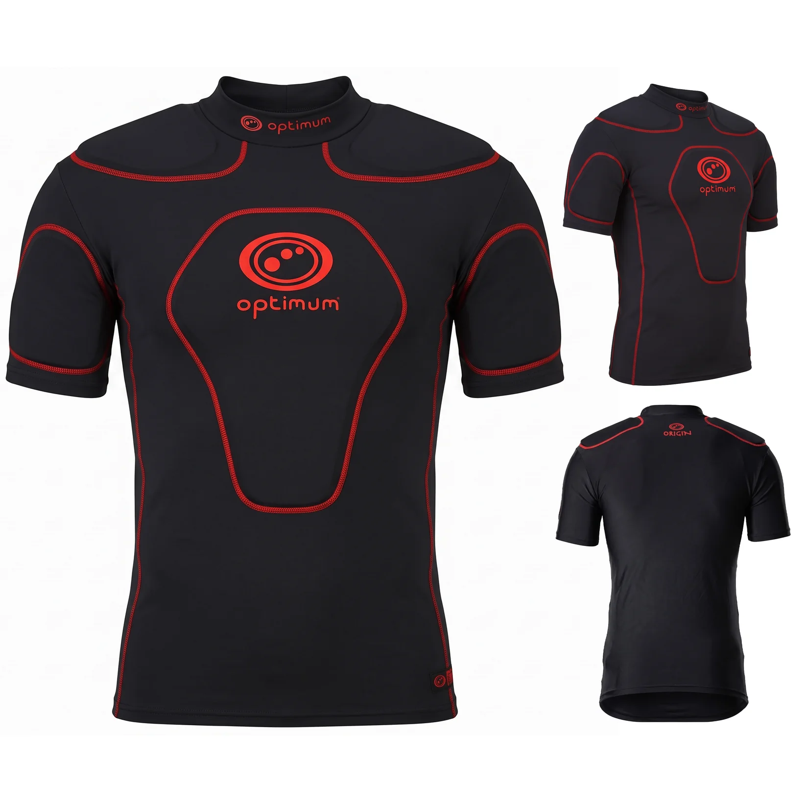 Optimum Origin Protective Top - Black/Red